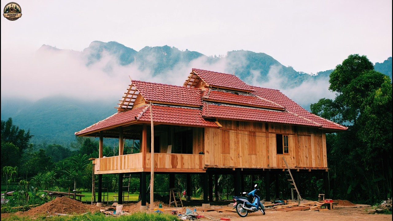 Astonishing Wooden Stilt House Built Entirely by Hand