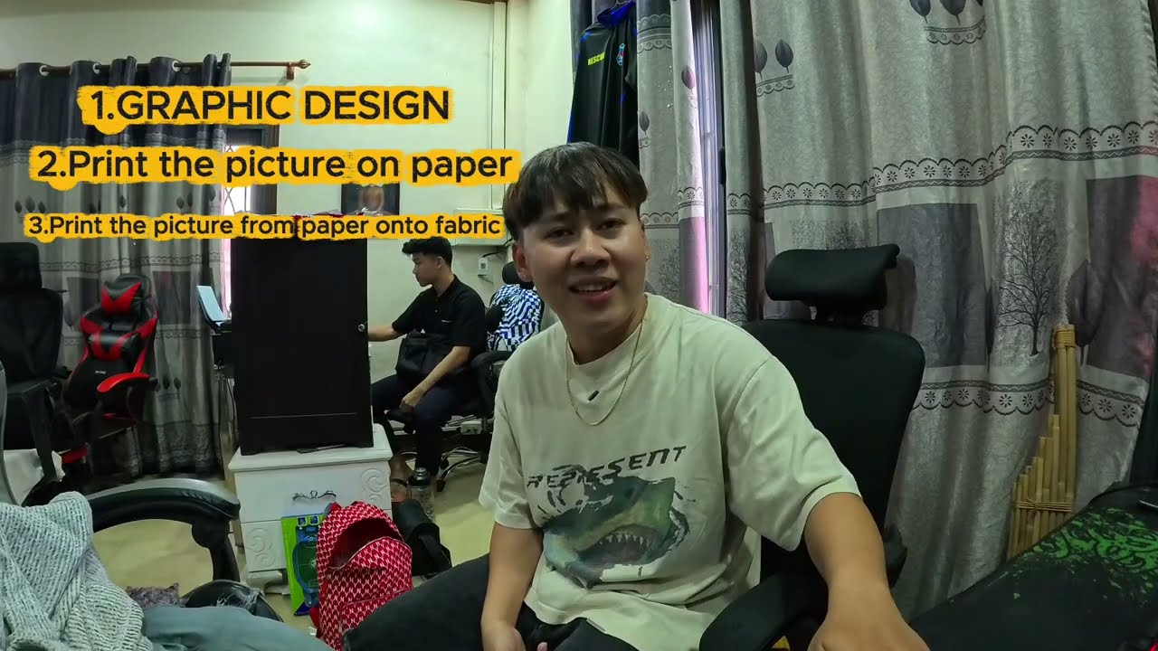 Today we’re visiting our friend’s place to see how the shirts are made