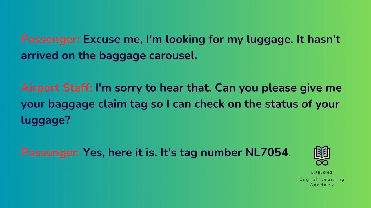 Necessary Airport Conversations Lost Baggage