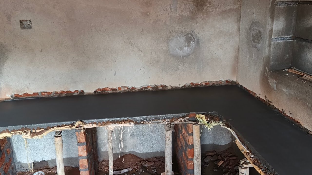 Kichan stand slab sentring and folsh 