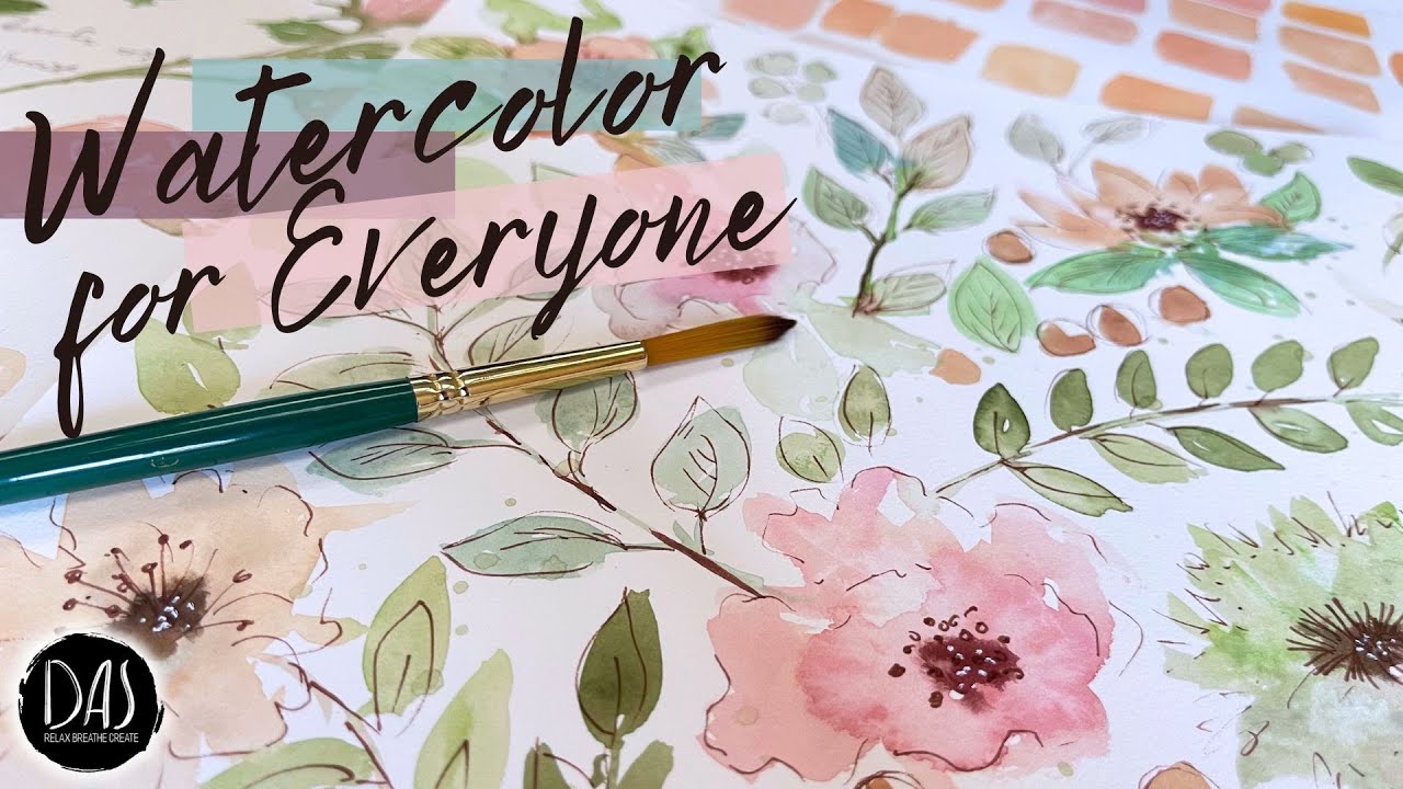 NO RULES Watercolor Flowers for the NEW YEAR - let’s have some ART TIME!