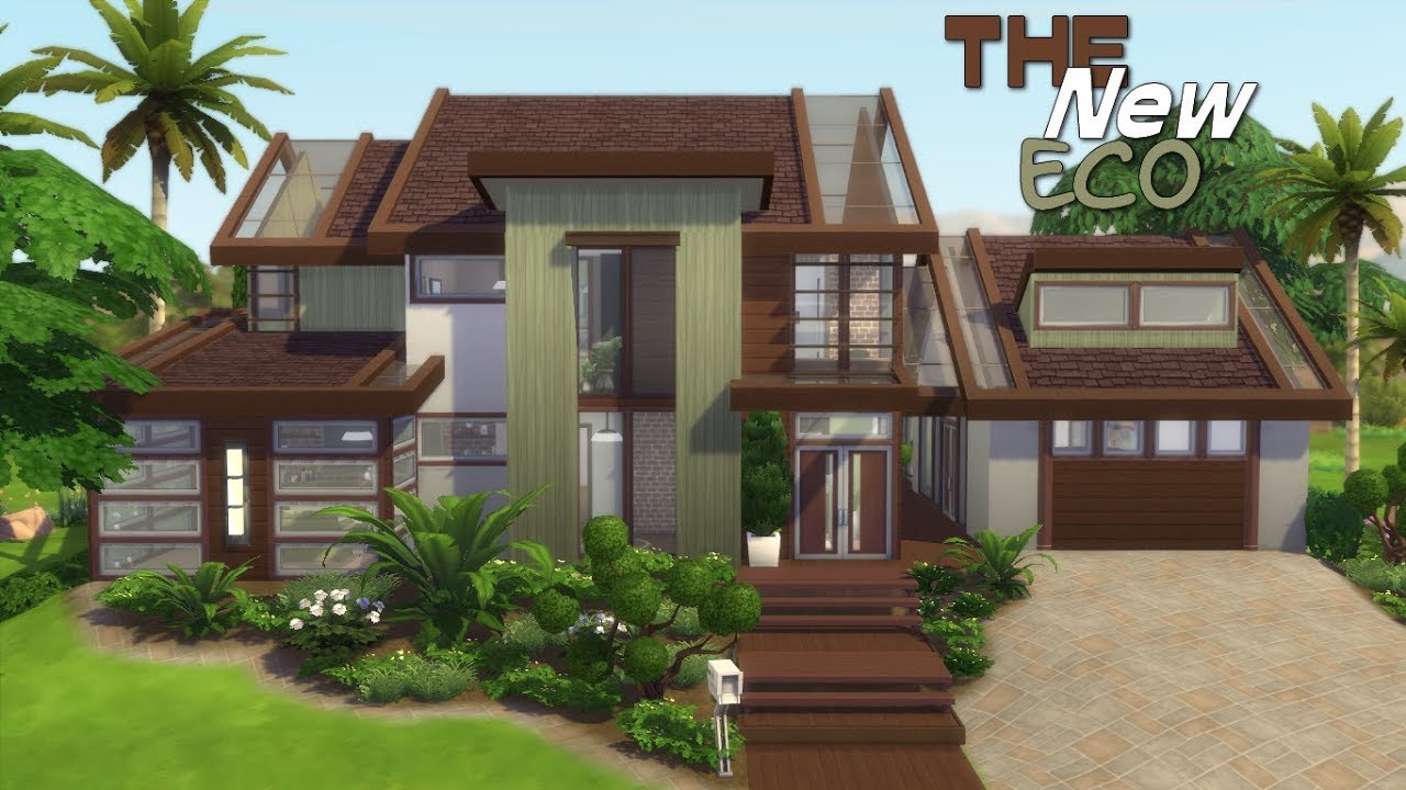 BUILDING A BASE GAME ECO VILLA | The Sims 4 Speed Build
