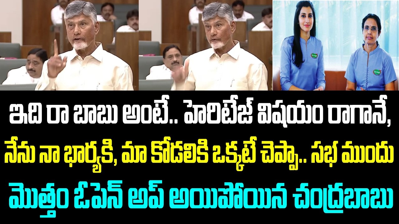 ఇది రా బాబు అంటే.. హెరిటేజ్ విషయం రాగానే, నేను నా భార్యకి, మా కోడలికి ఒక్కటే చెప్పా.. సభ ముందు