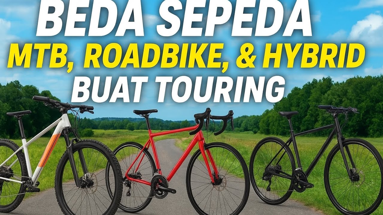🎯 &ldquo;Beda Sepeda MTB, Roadbike, & Hybrid Buat Touring &mdash; Mana yang Paling Enak?&rdquo;