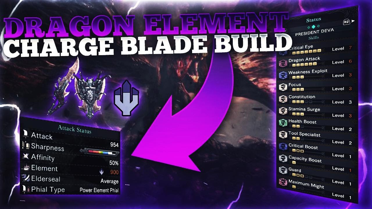 *BEST* DRAGON CHARGE BLADE BUILD | Masterrank Endgame Elemental Charge Blades | MHW Iceborne