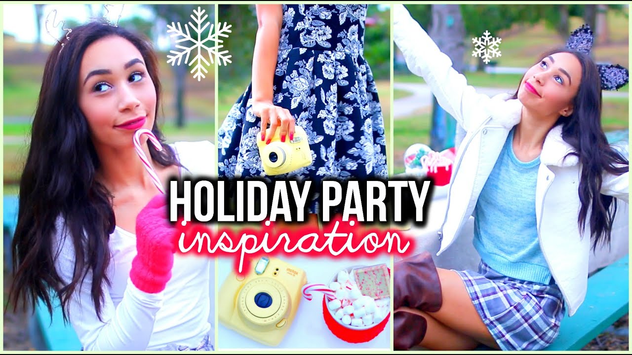 Holiday Party Hair Makeup & Outfit Ideas + Snacks! | MyLifeAsEva