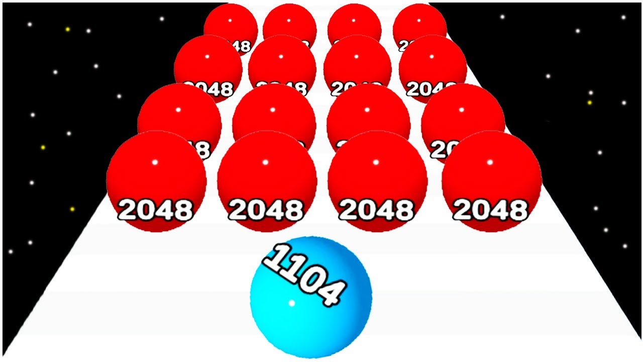 Rolling Orb Crash, rolling ball run 2048 - Gameplay Walkthrough