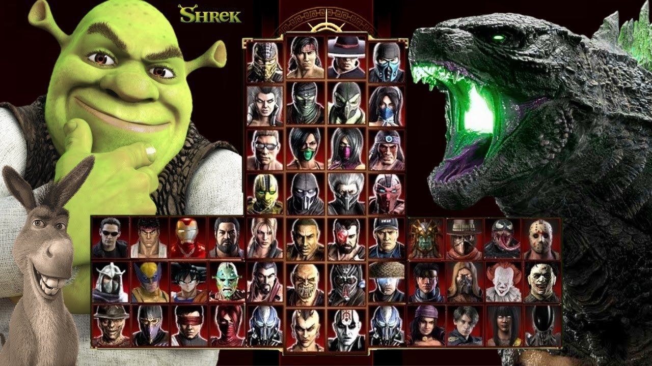 Mortal Kombat 9 - SHREK & GODZILLA - Expert Tag Ladder - Gameplay @(1080p) - 60ᶠᵖˢ ✔