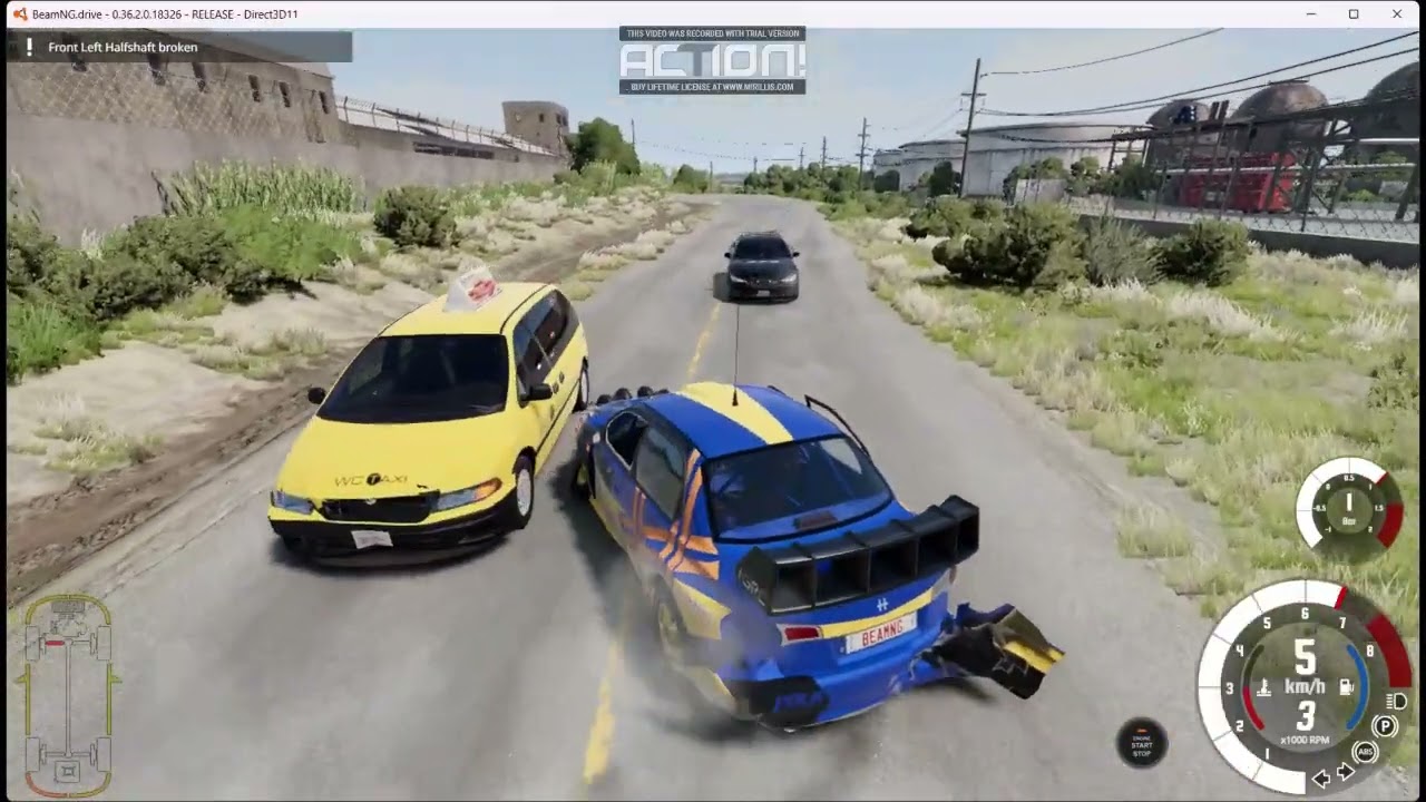 Trying to evade the police. (BeamNG.Drive)