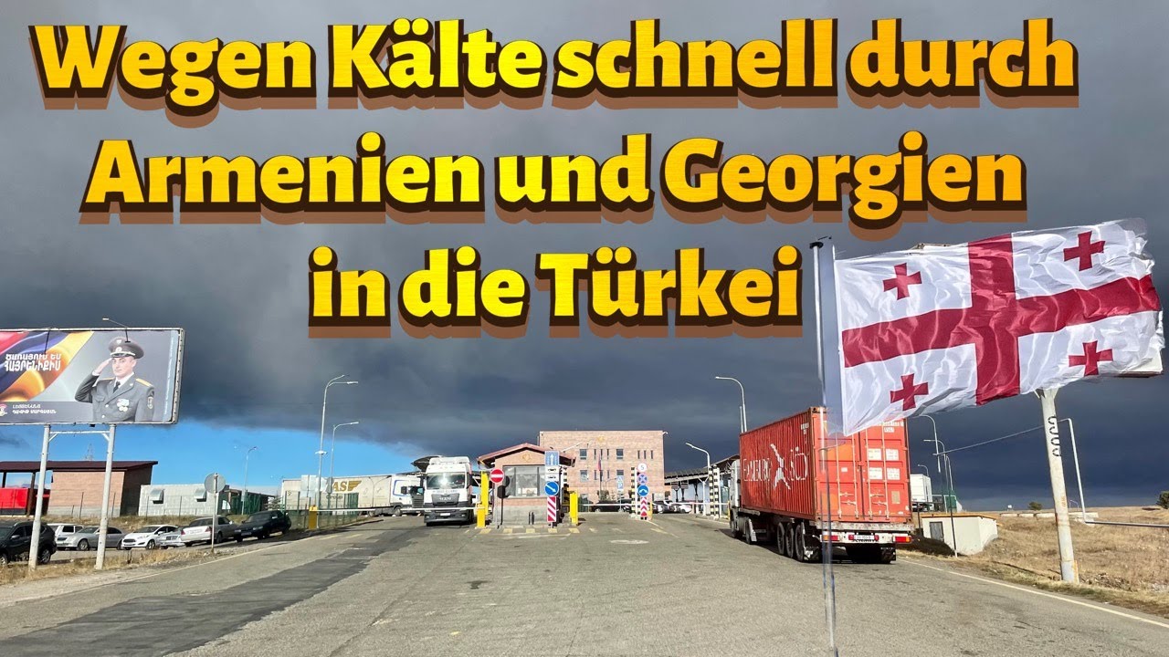 Wegen Kälte schnell durch Armenien und Georgien in die Türkei / Hundwelpenrettung