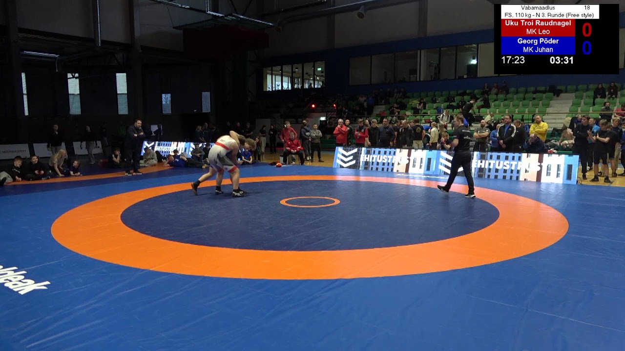 U17 Eesti meistrivõistlused kreeka-rooma, vaba-ja naistemaadluses, 07.03.2026 MATT B ALGUS 11:00