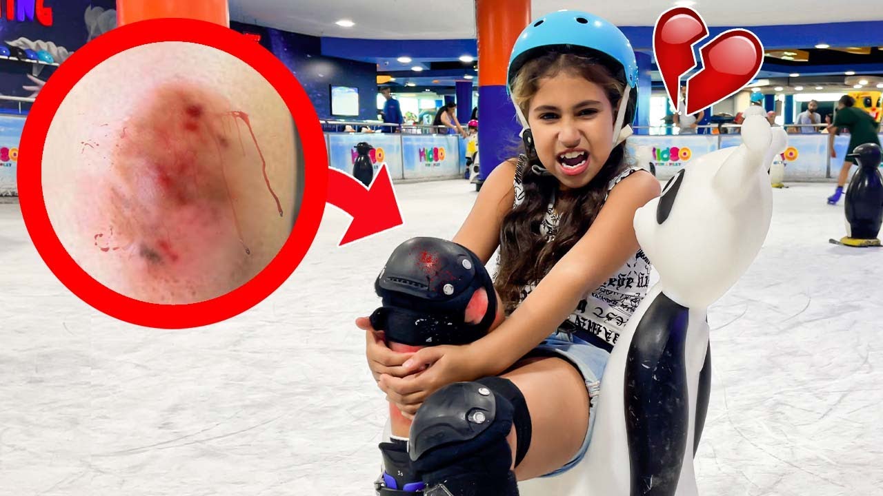 للاسف ..بسبب التزلج 🥶في حلبة الجليد ⛸️رانية كانت غتهرس 🤕💔