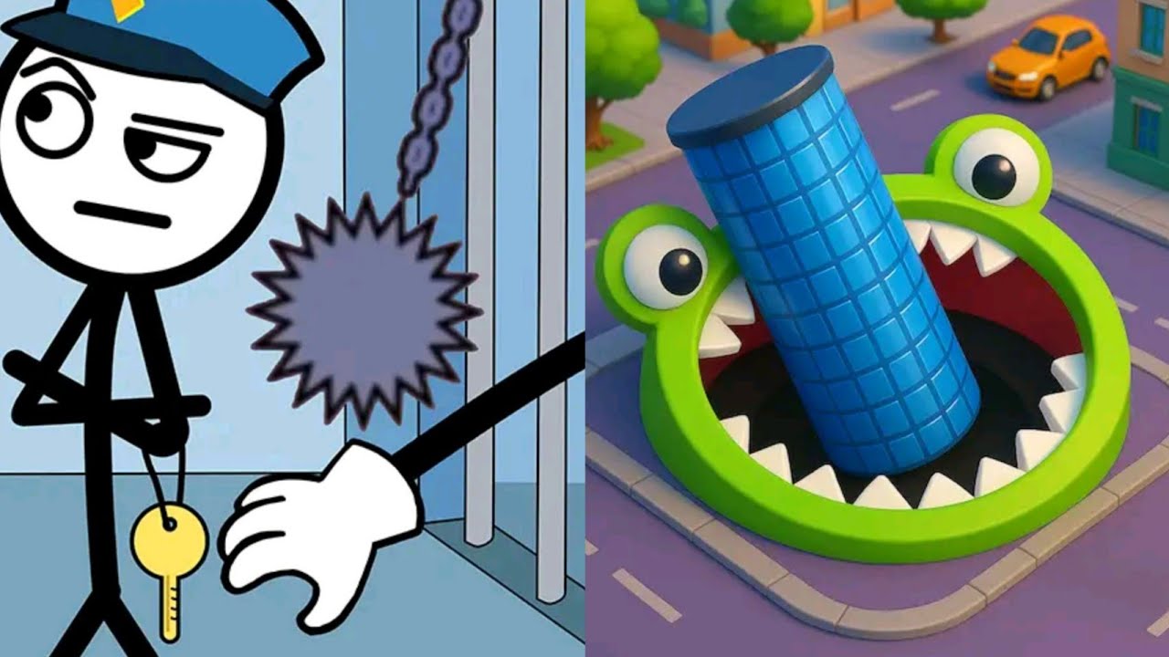 Thief Puzzle vs Hole.io Satisfying ASMR Gameplay (Android,ios) (New Update)