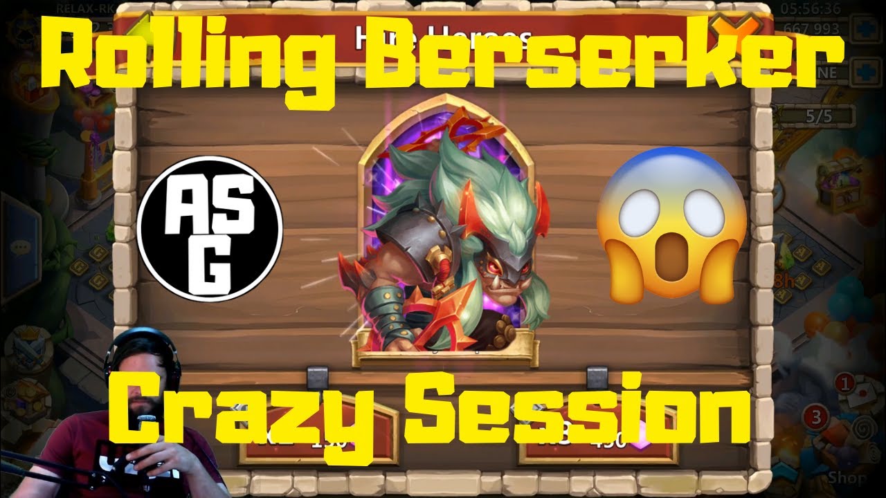 Berserker | New Hero Rolling Crazy Session | Castle Clash