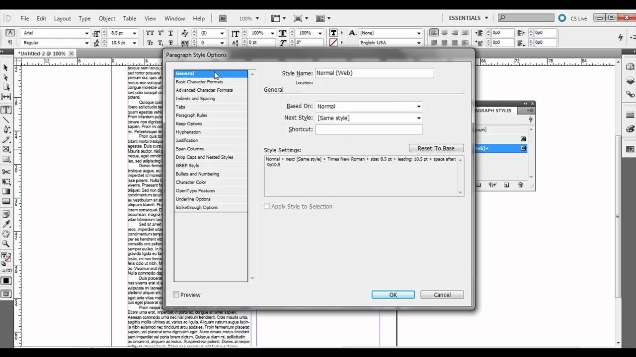 Paragraph and Character Styles in Adobe InDesign Tutorial