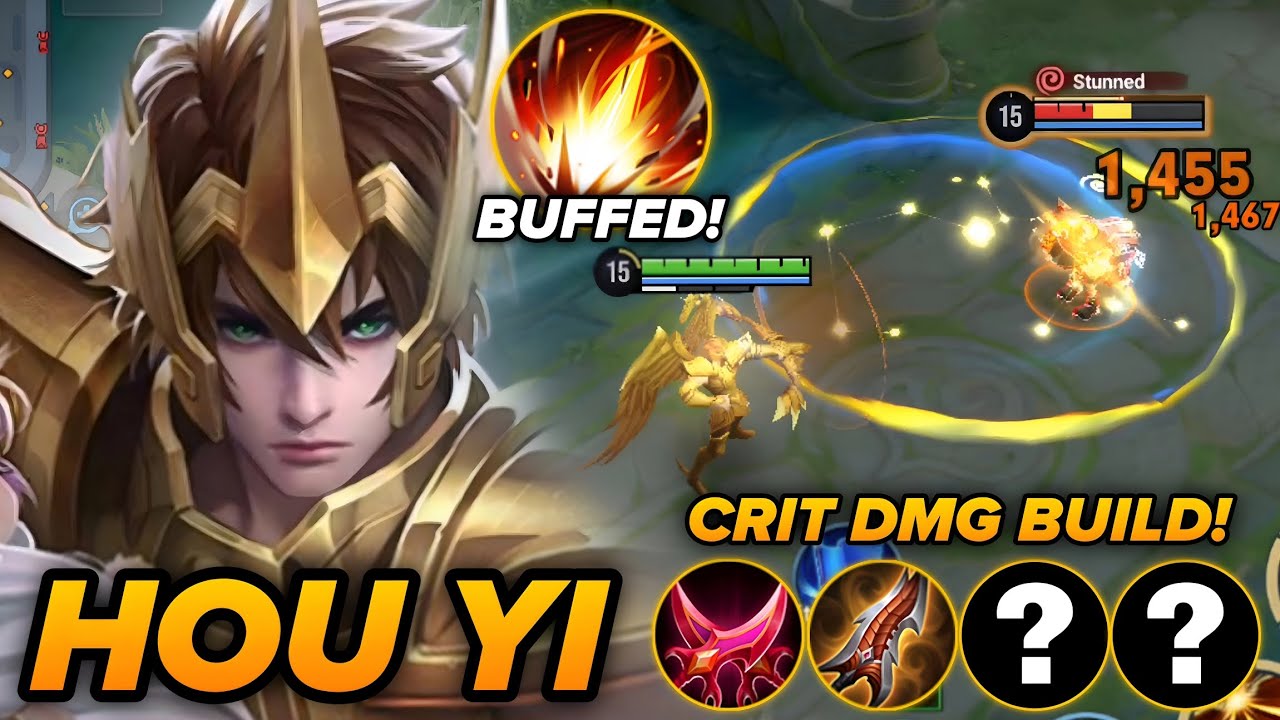 SS! HOU YI BUFFED THIS PATCH! HOU YI WITH CRIT DAMAGE BUILD! | HOU YI BUILD & ARCANA HONOR OF KINGS