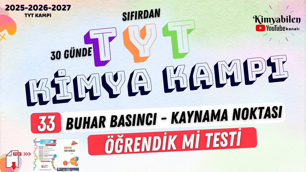 SIVILAR SORU ÇÖZÜMÜ - TYT KİMYA KAMPI 2025 +PDF