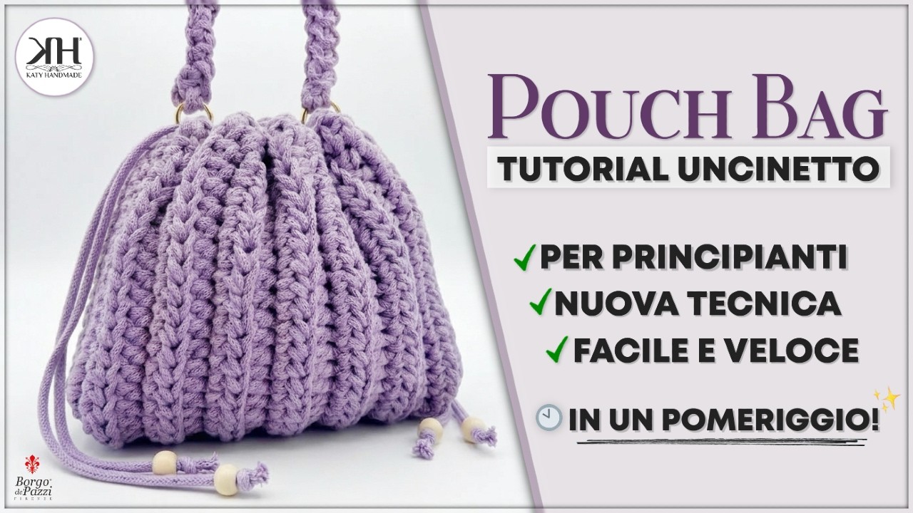 Вязаная крючком сумочка: секрет, как связать её за 1 час (без прибавок!) 🧶 #вязаниекрючком