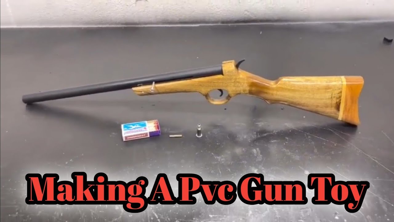 Making A PVC Gun Toy from Matchstick Bullets