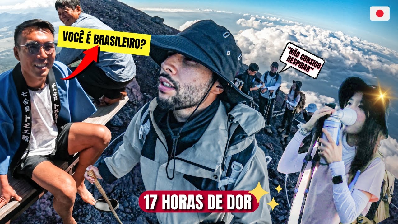 Encontrei um japonês que fala português no Monte Fuji - Escalando da Montanha mais alta do Japão