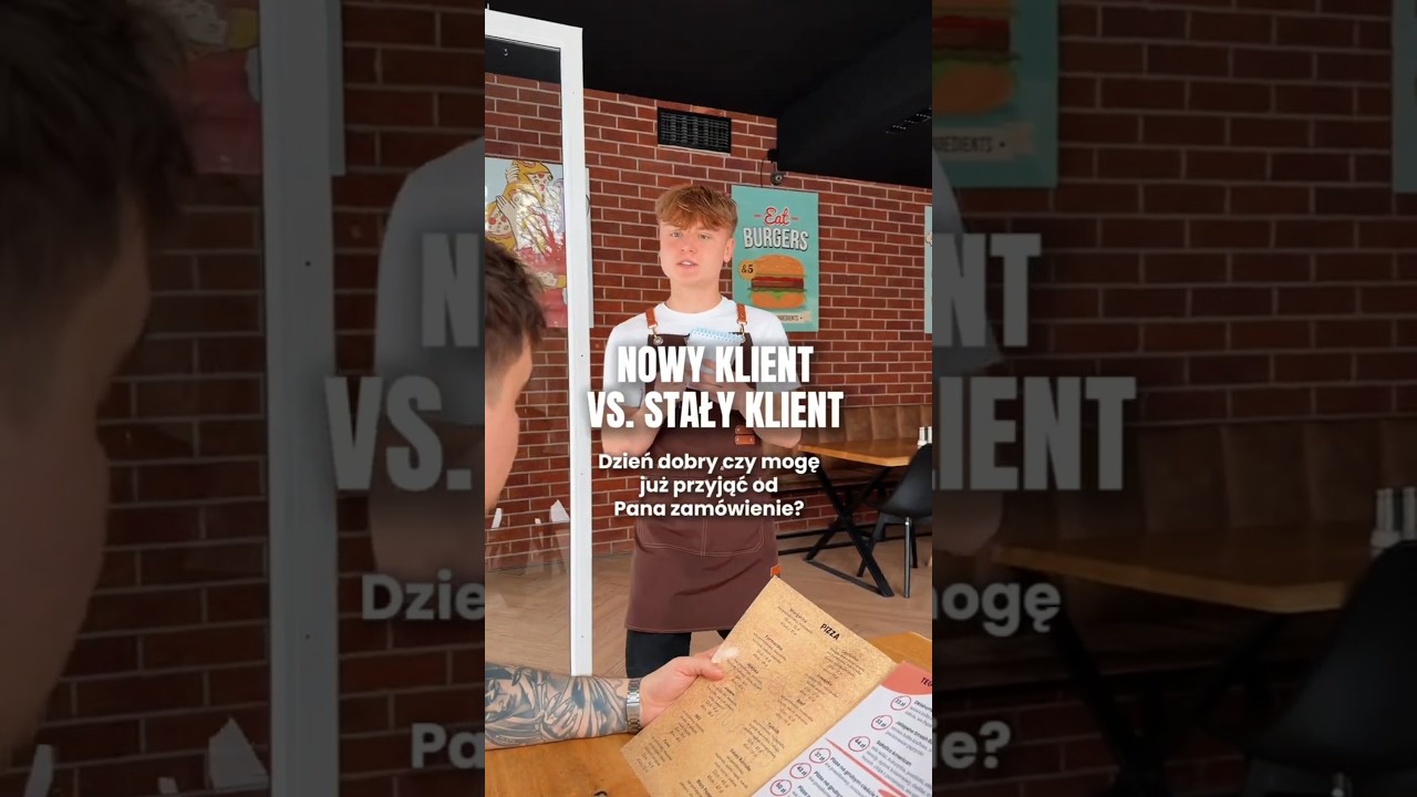Nowy klient vs stały klient 😎 #klient #kelner #restauracja #malbork #gastronomia