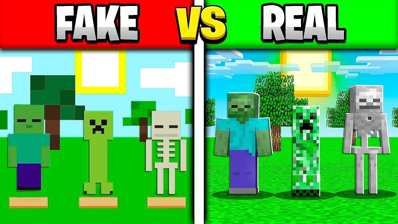 FAKE MINECRAFT GAMES! Fake vs Real Minecraft!