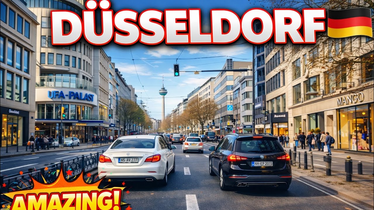 Daytime Drive Through Düsseldorf 🇩🇪 | City Streets & Urban Life POV