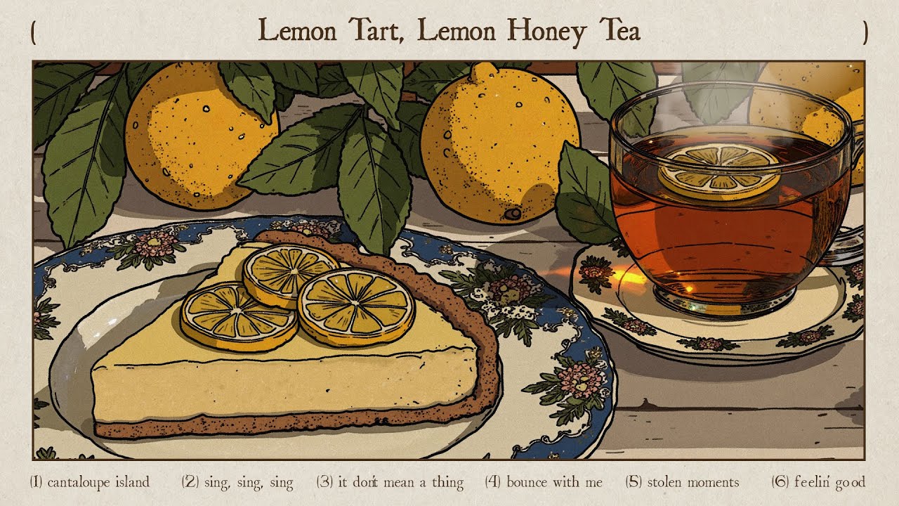 lemon tart, lemon honey tea, and afternoon tea with neighbors