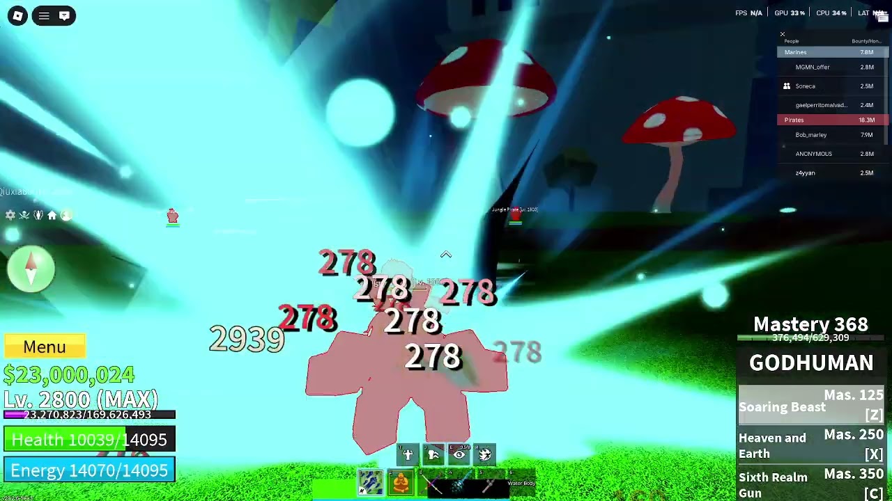 god human showcase blox fruits