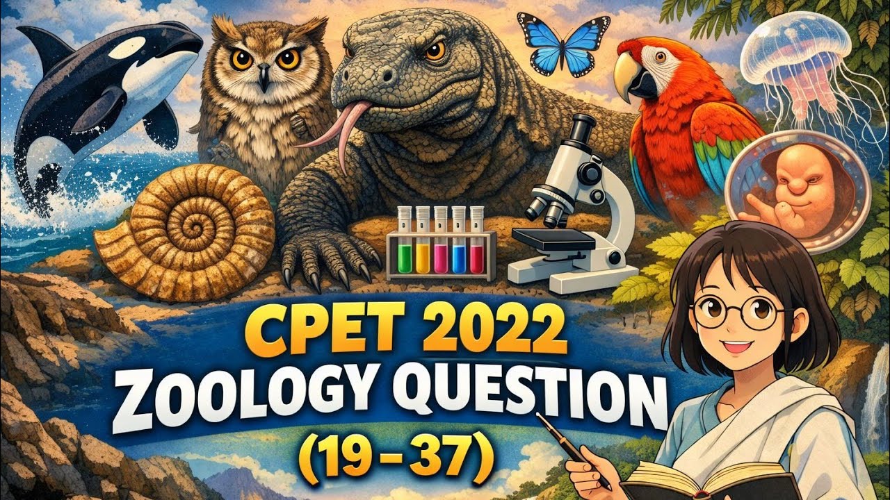 CPET 2022 Zoology MCQ Discussion (19–37) | Detailed Solutions | CUET, OUAT, NEET