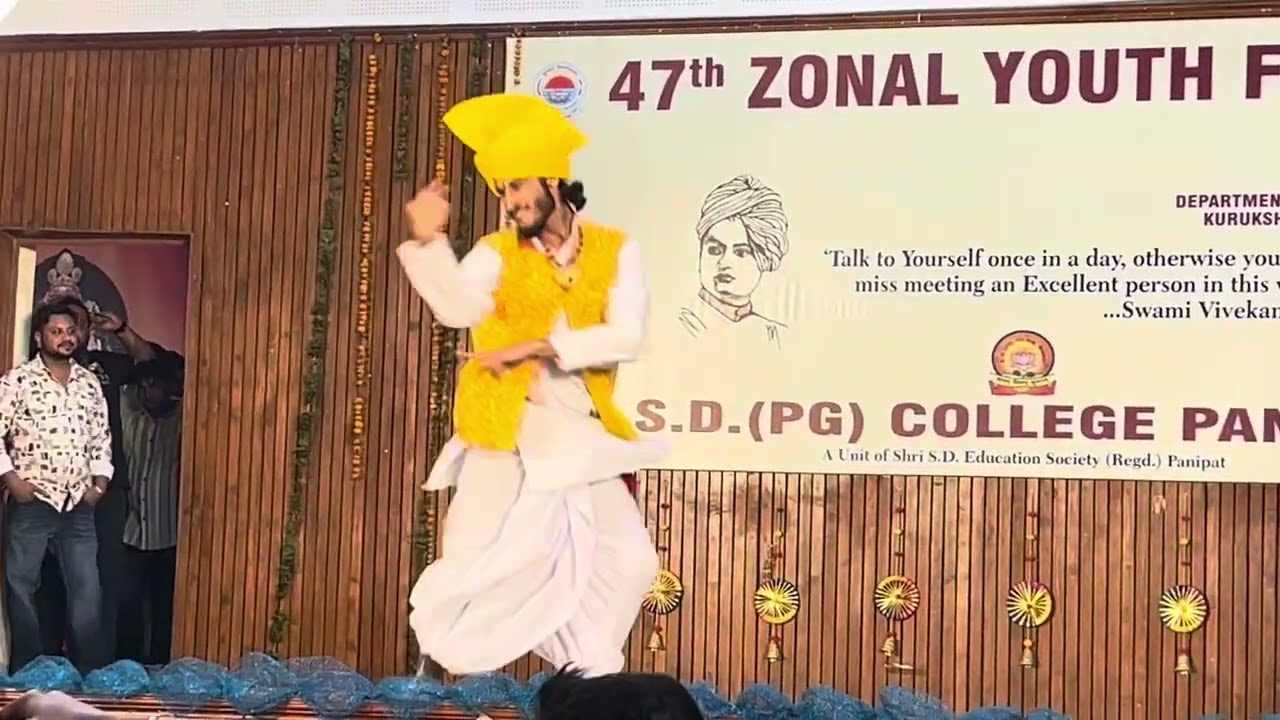 Haryanvi, solo male dance || arya pg College || 47th ZONAL YOUTH FESTIVAL SD PG collge panipat
