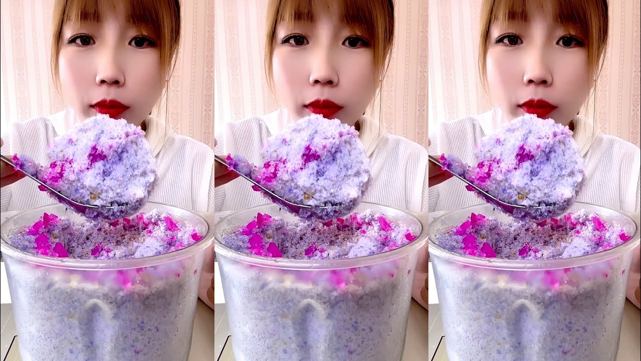 ASMR SHAVED ICE EATING / ICE EATING