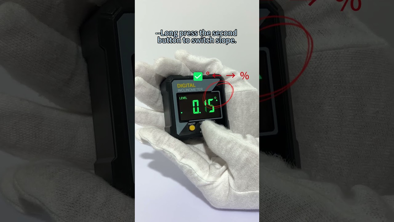 A user guide of the digital inclinometer. #measurement
