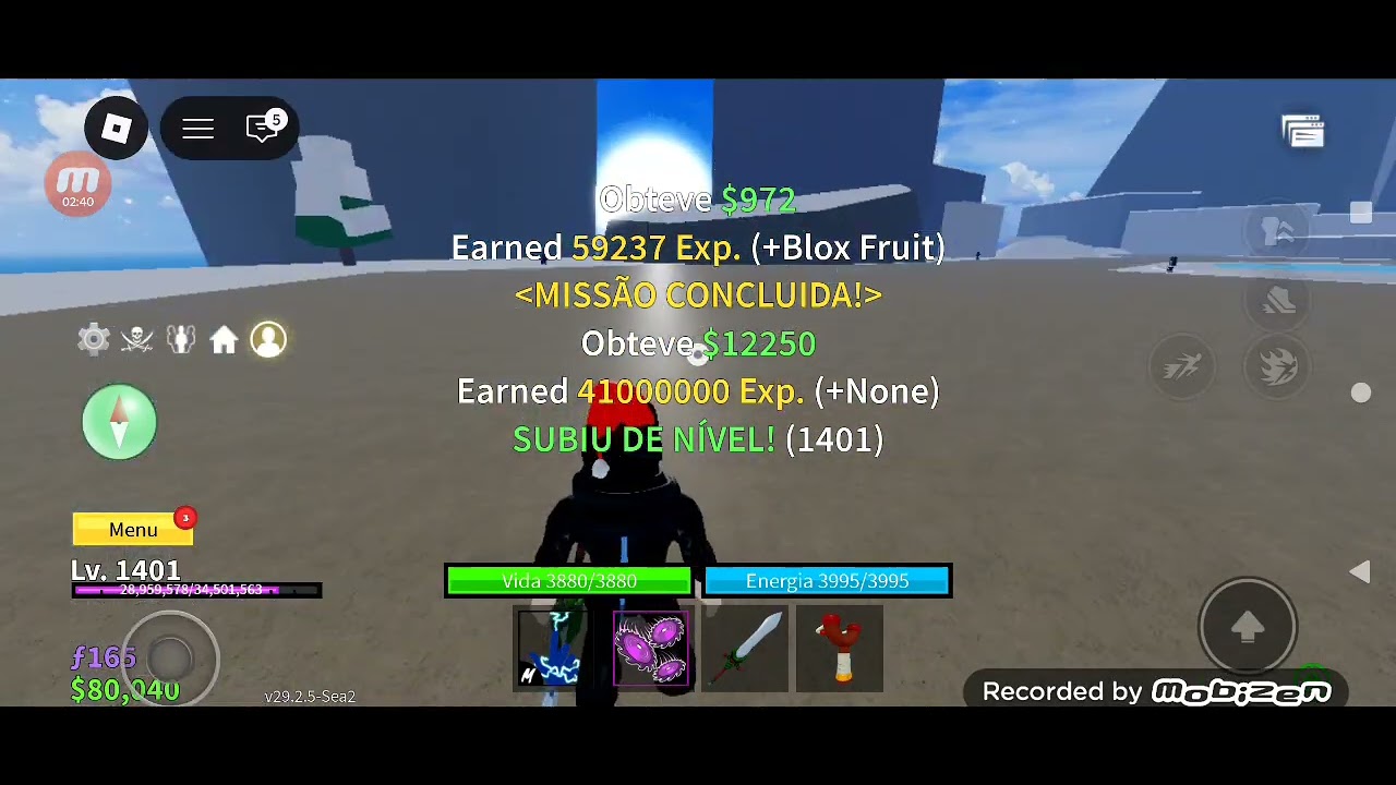 Jogando blox fruits 