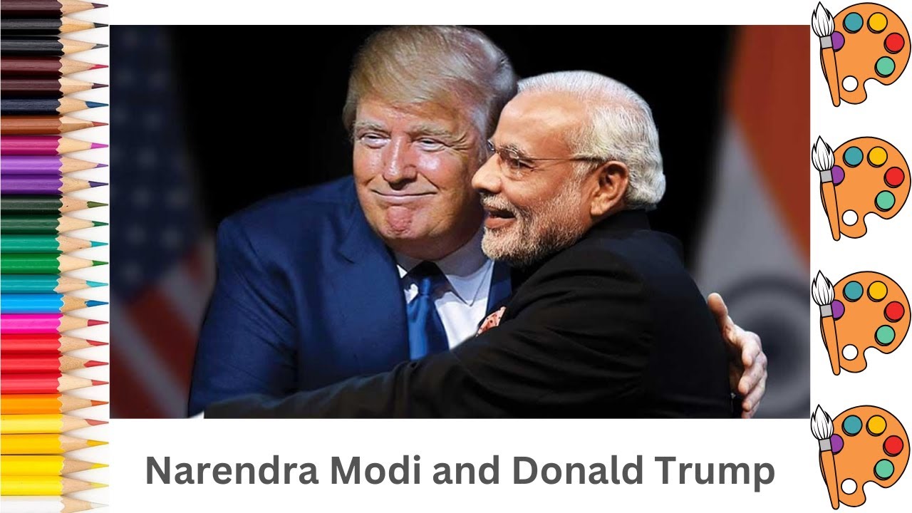 How to draw Narendra Modi and Donald Trump | Step by step tutorial on Narendra Modi and Donald Trump