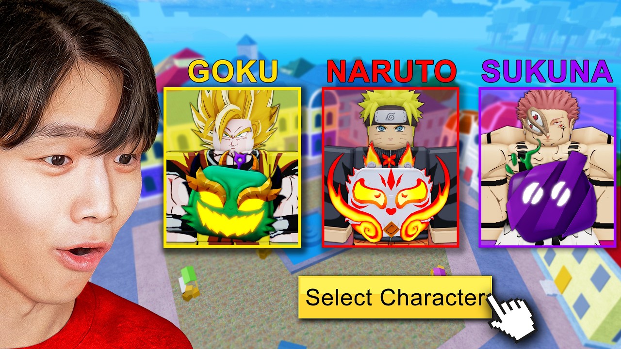 Blox Fruits But OP Anime Characters Decide My Powers