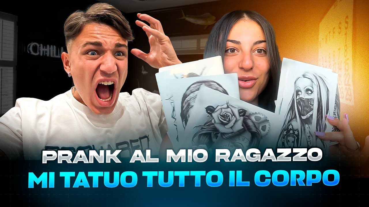 Mi TATUO tutto il &ldquo;CORPO&rdquo; reazione del mio RAGAZZO😱