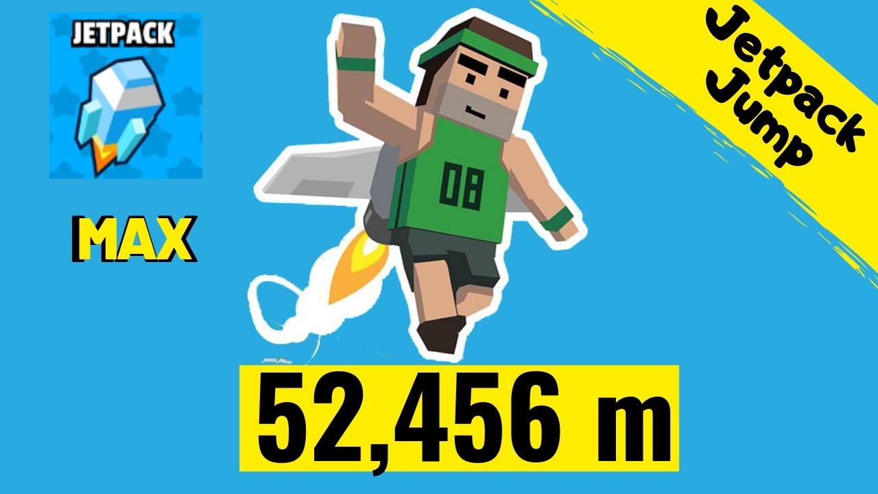 Jetpack Jump RECORD 52 456 meters  - Gameplay Android