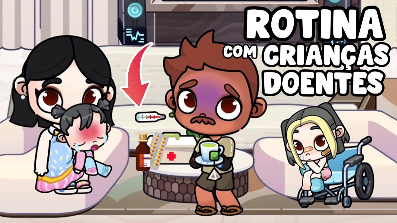 ROTINA DA NOITE  COM CRIANÇAS DOENTES | AVATAR WORLD ROTINAS E HISTÓRIAS