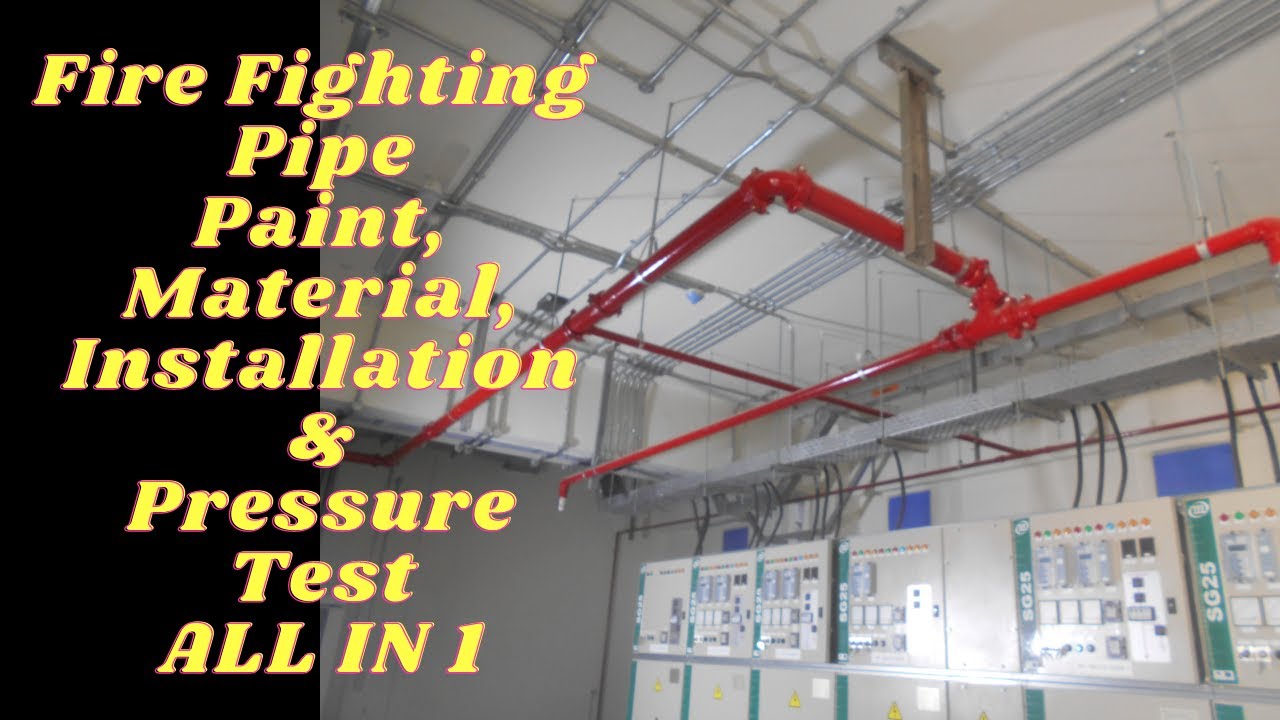 Fire Fighting pipe installation, material detail & pressure test (All in 1) by MEP TECH TIPS