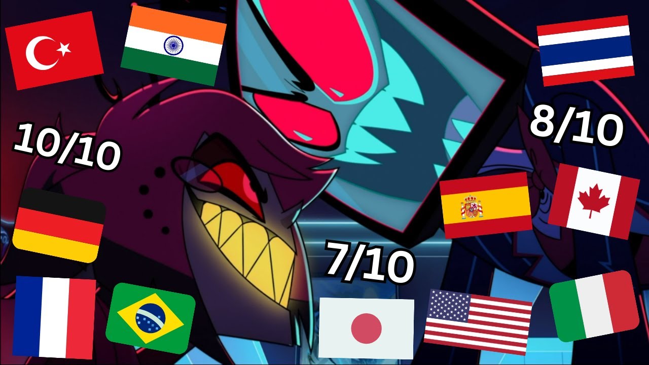 You Two Should F Already in ALL official Amazon Prime Language Dubs | Hazbin Hotel Season 2 w/Rating