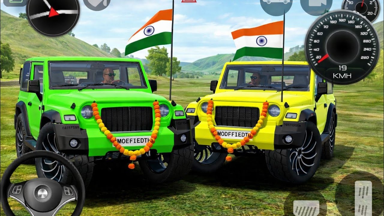 Modified Mahindra Thar😈Games:India GREEN Thar (Gadi Wala Games) Car Game Android Game - #2026