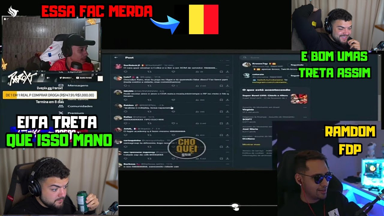 LUQUET4 REAGINDO A TRETA DO BRKK E RAROXT DA TURQUIA | GTA RP