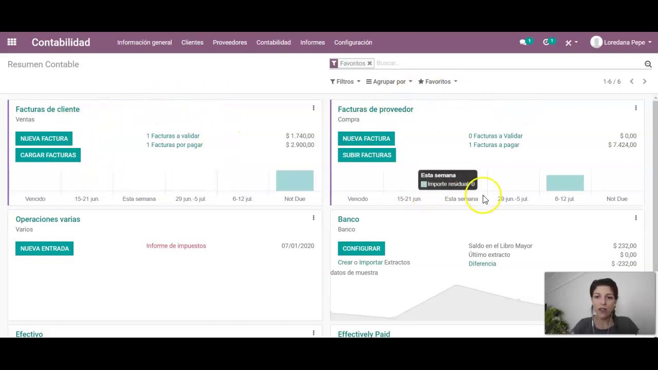 Tutorial de Odoo: Facturas por pagar y facturas por cobrar