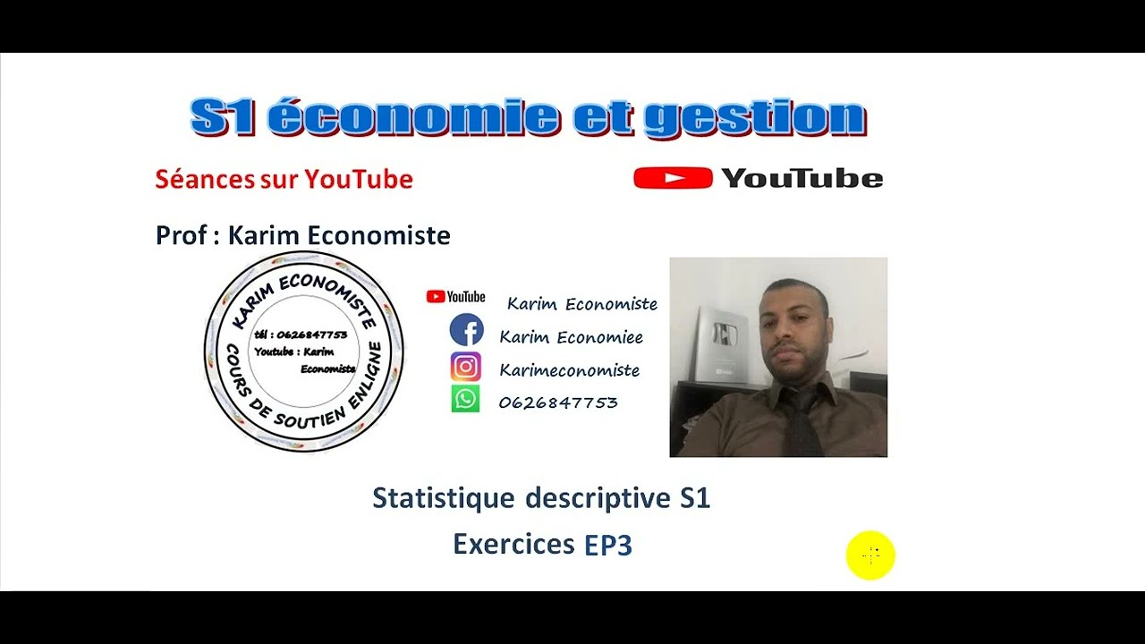 Statistique descriptive S1 Exercices EP3