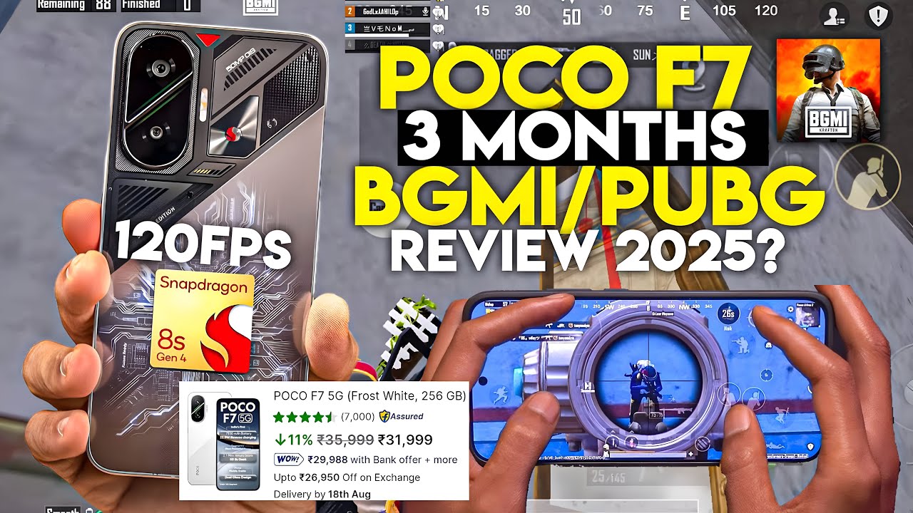 POCO F7 3 Months Gaming Review 2025 | BGMI, PUBG, Genshin Impact Performance & Battery Test 2025 
