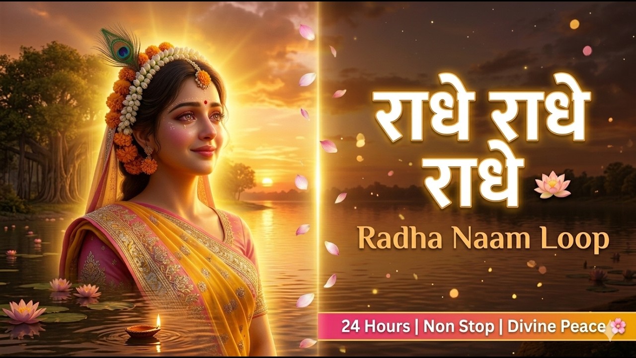 24 घंटे राधा नाम सुनो... जीवन बदल जाएगा🌸