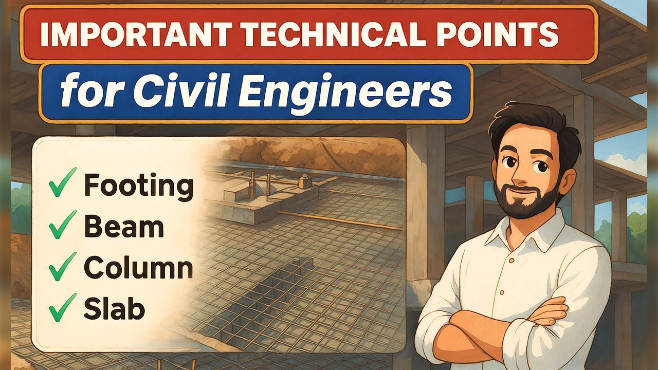 RCC Structure Guide for Civil Engineers | Footing, Beam, Column, Slab, Staircase Explained!
