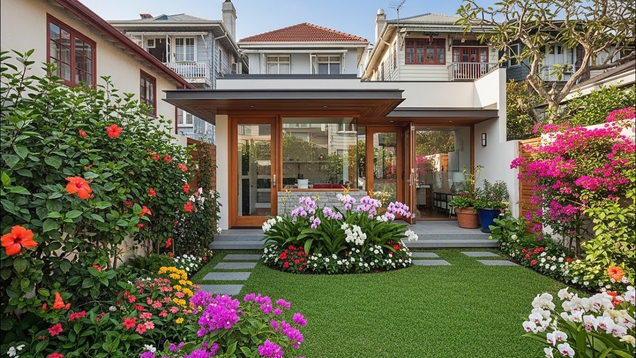 🏡Rumah Tropis Modern dengan Taman Asri 🌿 Desain Nyaman & Sejuk Sepanjang Hari