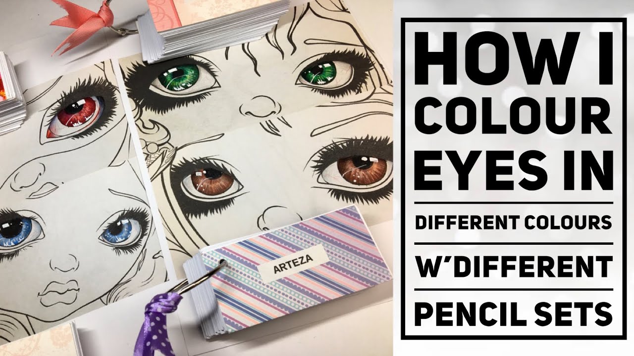 How I colour different Eye colours in Colour books